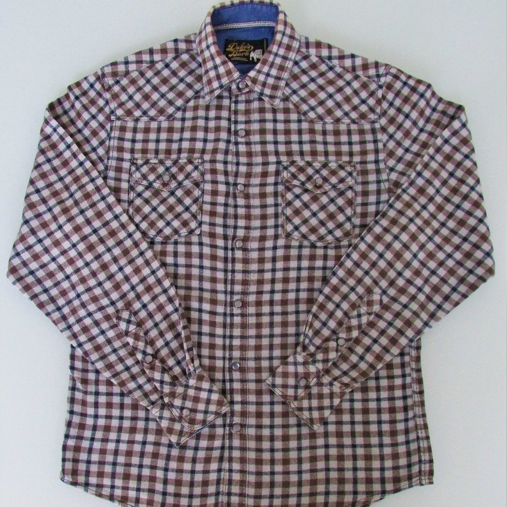 Duke's Bark Men's Cotton Flannel Shirt Size Small